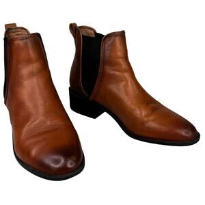 Steve Madden Dares Chelsea Boot Booties Cognac Brown 9.5